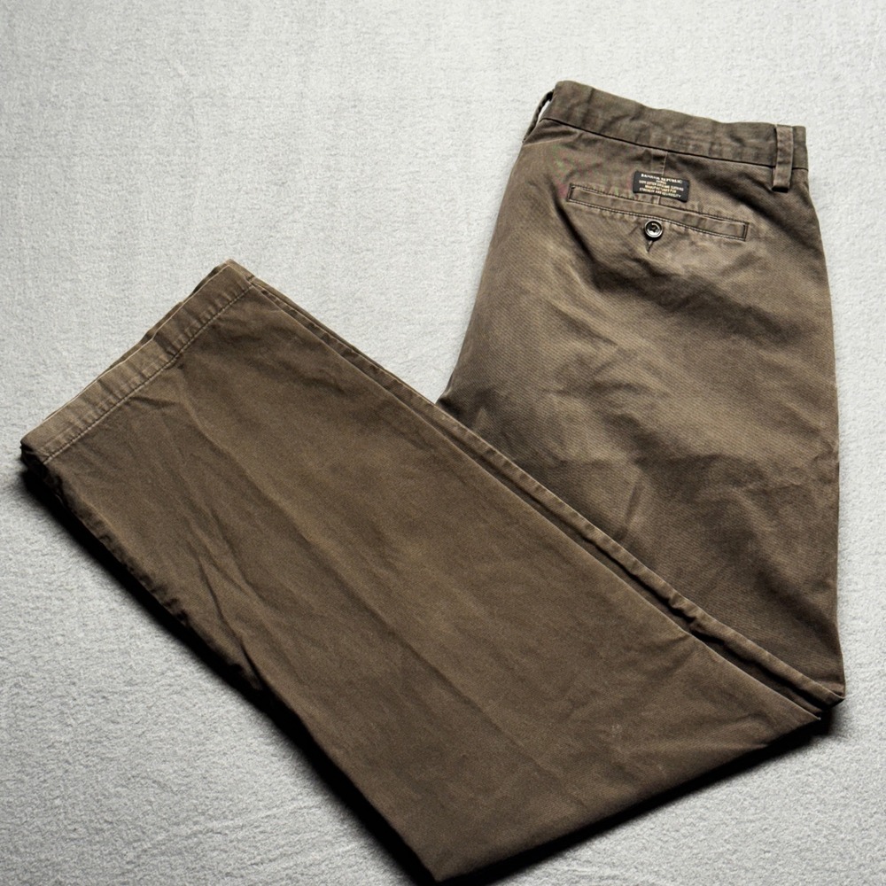Banana Republic Gavin Chino Mens 35x32 Brown Cotton Straight Leg Pants